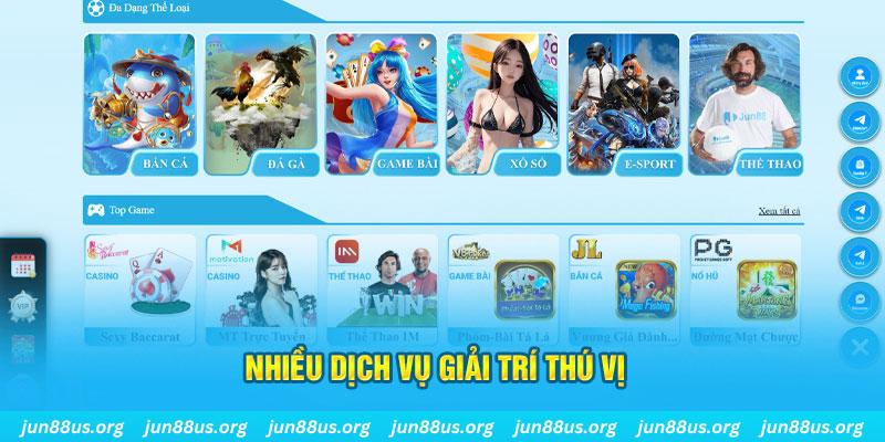 Đăng Ký Tặng 58k Cho Lần Đăng Nhập Đầu Tiên Tại Jun88 4 Nhiều sản phẩm giải trí thú vị